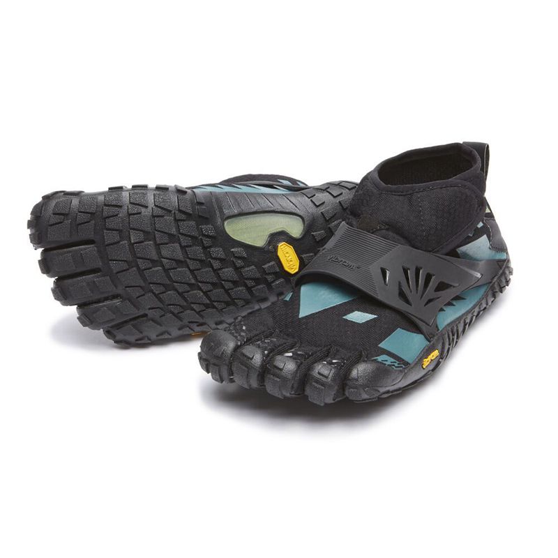 Vibram FiveFingers Spyridon MR Elite Férfi Túracipő - Fekete/Kék QCUM465